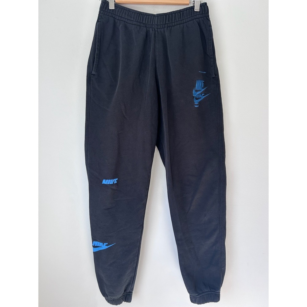 Nike Sportswear Mens Double Swoosh Fleece Joggers Sz S Black Blue Red Athleisure